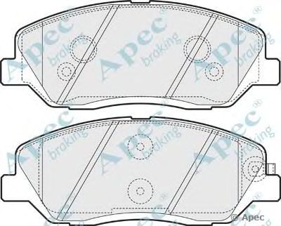 APEC BRAKING pad1564 -  Комплект тормозных колодок, дисковый тормоз